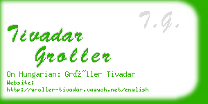 tivadar groller business card